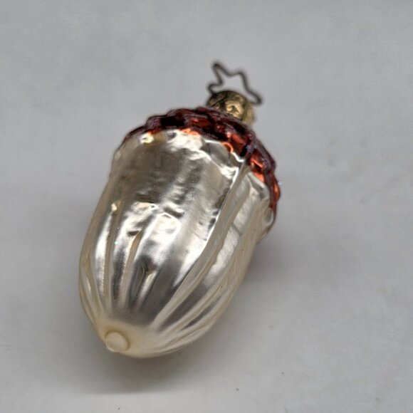 Inge Glas Acorn German Glass Christmas Ornament 2.5" - Picture 3 of 4